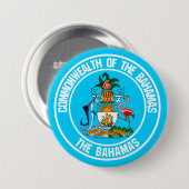 Het Bahamas Round Emblem Ronde Button 7,6 Cm (Voorkant /achterkant)