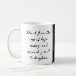 Het baken van hoop koffiemok