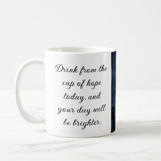 Het baken van hoop koffiemok (Links)