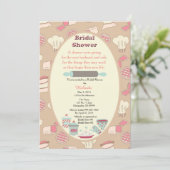 Het bakken Bridal nodigt uit Kaart (Staand voorkant)