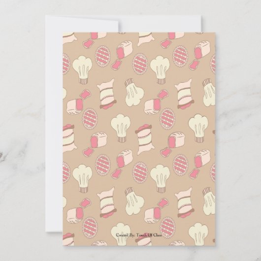 Het bakken Bridal nodigt uit Kaart (Achterkant)