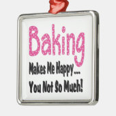 Het bakken maakt me gelukkig metalen ornament (Links)