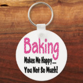Het bakken maakt me gelukkig sleutelhanger (Voorkant)