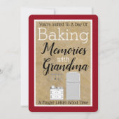 Het bakken Memories met oma nodiging Kaart (Voorkant)