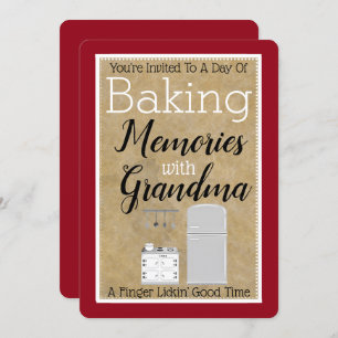 Het bakken Memories met oma nodiging Kaart