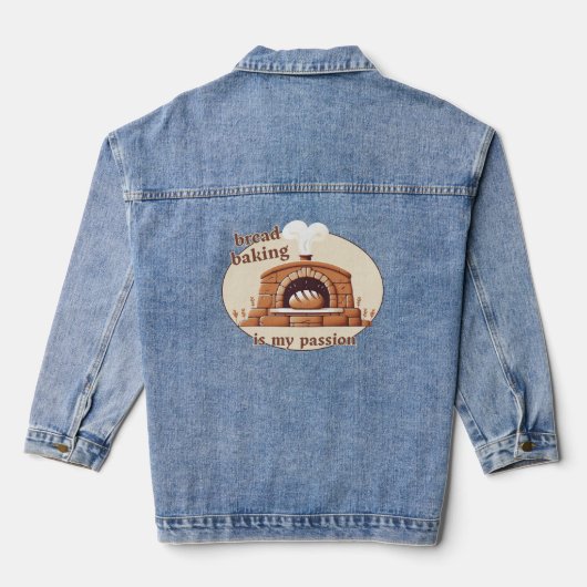 Het bakken van brood is mijn passie denim jacket (Achterkant)