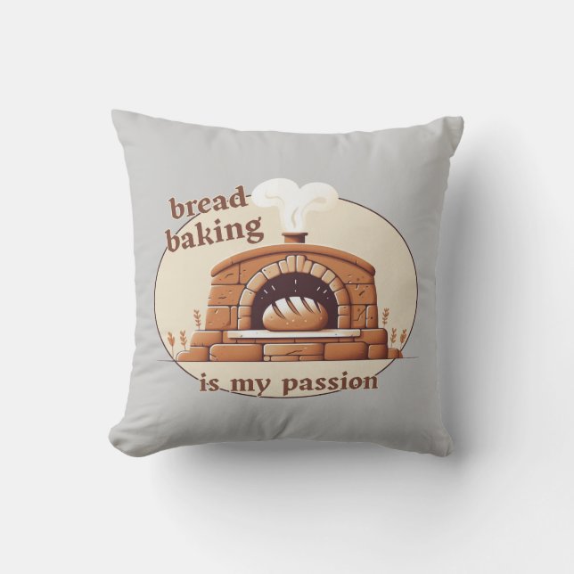 Het bakken van brood is mijn passie kussen (Voorkant)