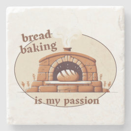 Het bakken van brood is mijn passie stenen onderzetter