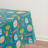 Het bakken van een kersentaart-tekentafellade tafelkleed (Voorbeeld)