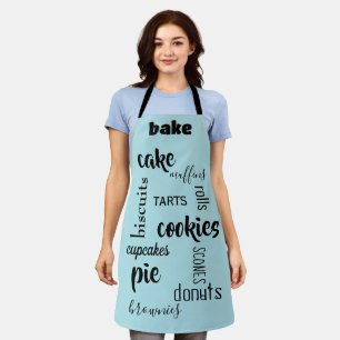 Het bakken woorden Blue Kitchen Apron Schort