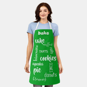 Het bakken woorden Green Kitchen Apron Schort