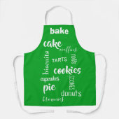 Het bakken woorden Green Kitchen Apron Schort (Voorkant)