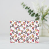 Het  bakpatroon van de bloemen briefkaart (Staand voorkant)