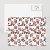 Het  bakpatroon van de bloemen briefkaart (Voorkant / Achterkant)