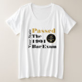 Het balkexamen is overgegaan (Staat en jaar aanpas Grote Maat T-shirt (Design voorkant)