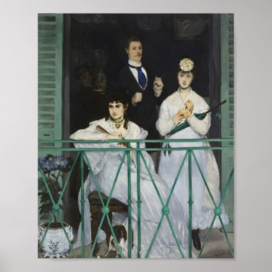 Het balkon | Édouard Manet Poster (Voorkant)