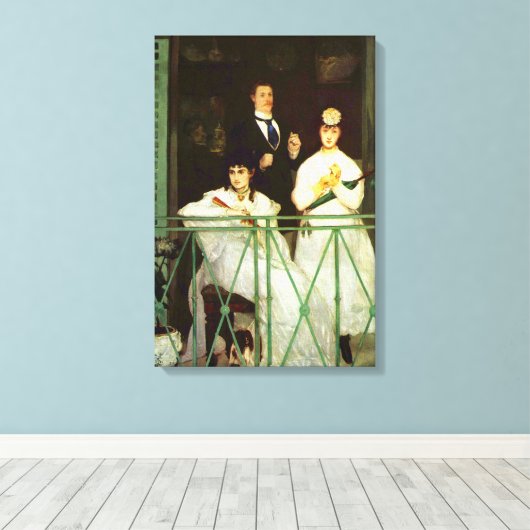 Het Balkon (Le Balcon) van Edouard Manet Canvas Afdruk (Insitu (Houten vloer))