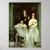 Het balkon (Le Balcon) van Edouard Manet Poster (Voorkant)