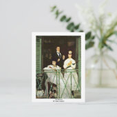 Het balkon van Manet Edouard Briefkaart (Staand voorkant)