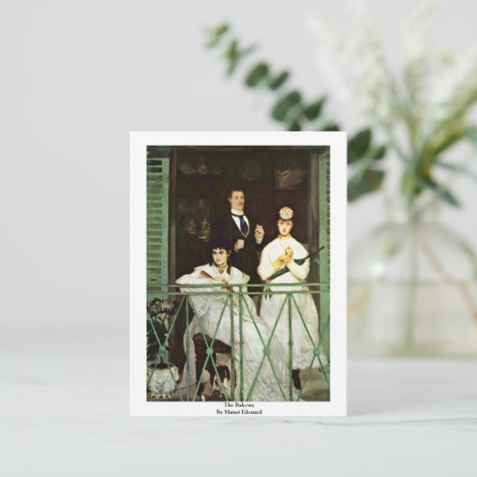 Het balkon van Manet Edouard Briefkaart (Staand voorkant)