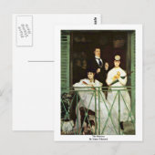 Het balkon van Manet Edouard Briefkaart (Voorkant / Achterkant)