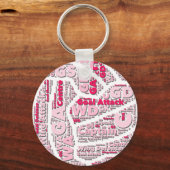 Het Ball Ontwerp van de Plaatsen van Netball Sleutelhanger (Voorkant)