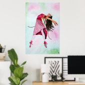 Het ballet in roze poster (Thuiskantoor)
