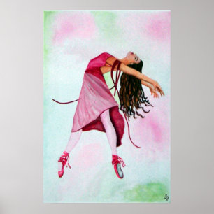 Het ballet in roze poster