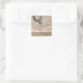 Het Ballooning Experiment in het Chateau Vierkante Sticker (Tas)