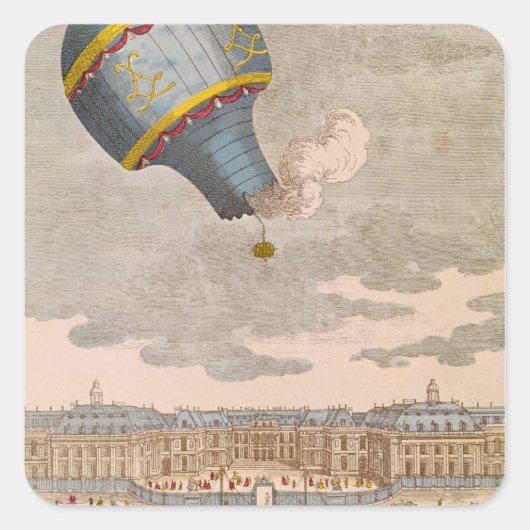 Het Ballooning Experiment in het Chateau Vierkante Sticker (Voorkant)