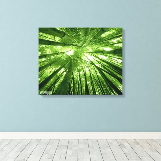 Het bamboebos canvas afdruk (Insitu (Houten vloer))