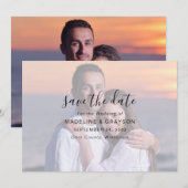 Het Band van de Typografie van het Manuscript van  Save The Date (Voorkant / Achterkant)