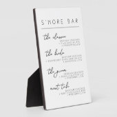 Het Band van S'more Bar Menu Sign, Smore Recipe Po Fotoplaat (Zijkant)