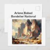 Het Bandelier National Monument in New Mexico, Briefkaart (Voorkant / Achterkant)