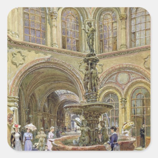 Het Bank- en beursgebouw Vierkante Sticker (Voorkant)
