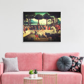 Het banket in het dennenbos canvas afdruk (Insitu (Woonkamer))