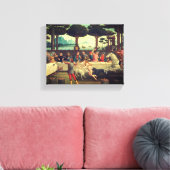 Het banket in het dennenbos canvas afdruk (Insitu (Woonkamer))
