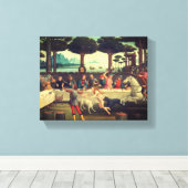 Het banket in het dennenbos canvas afdruk (Insitu (Houten vloer))
