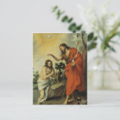 Het baptisme van Christus door Bartolome Esteban M Briefkaart (Staand voorkant)