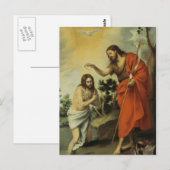 Het baptisme van Christus door Bartolome Esteban M Briefkaart (Voorkant / Achterkant)