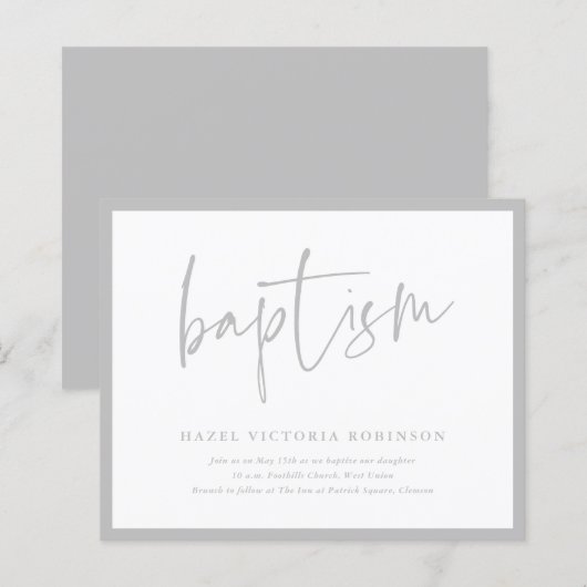 Het Baptisme van het Manuscript van de begroting & (Voorkant / Achterkant)