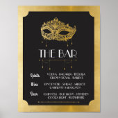 Het Bar Masquerade Poster Bord Bruiloftsreceptie (Voorkant)