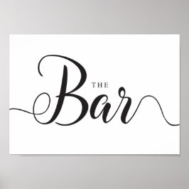 Het barbord. Trouwfeest Buitenbar Drankenposter Poster