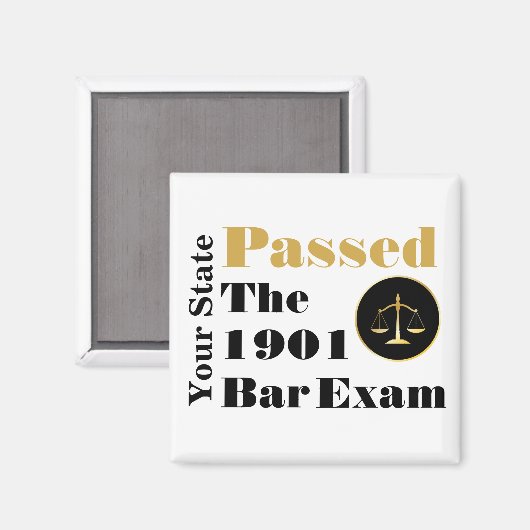 Het barexamen is overgegaan (Staat en jaar aanpass Magneet (Voorkant / Achterkant)