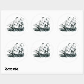 Het Bark "Florida" zeilschip Bladwijzer Ronde Sticker (Vel)