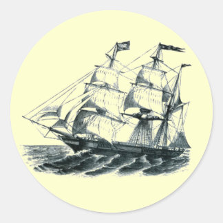 Het Bark "Florida" zeilschip Bladwijzer Ronde Sticker
