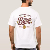 Het Barn Williams Arena Basketbalontwerp T-shirt (Achterkant)