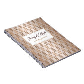 Het barokachtige patroon van de stijlgradiënt beig notitieboek (Rechterzijde)