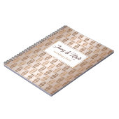 Het barokachtige patroon van de stijlgradiënt beig notitieboek (Linkerzijde)