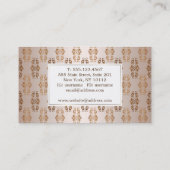 Het barokachtige patroon van de stijlgradiënt beig visitekaartje (Achterkant)